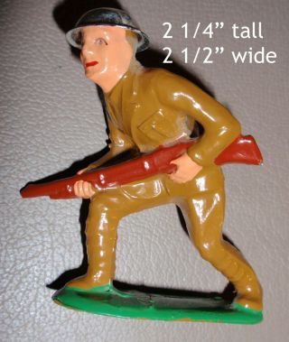 Barclay Manoil Lead Toy Soldier Standing With Red Gun Barclay Usa 763??