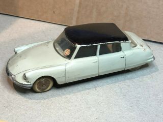 Vintage French Dinky No 24c Citroen Ds 19 Black White With Windows Version