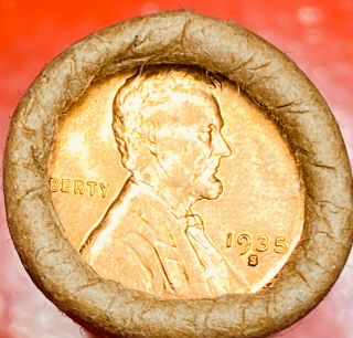 1935 - S Bu,  / Circulated Tails End Obw Wrap Lincoln Wheat Penny Roll