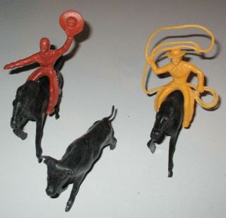 Payton Toys 1950s - 1960s Cowboys,  Horses And Black Cattle