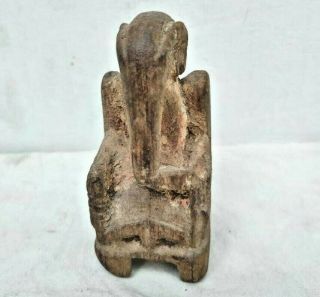 Vintage Old Antique Very Fine Hand Carved Wooden Hindu God Ganesh Statue/ Figure