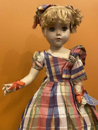 Vintage R&b Nancy Lee Composition Doll.  Blonde 17 ".  With Tag