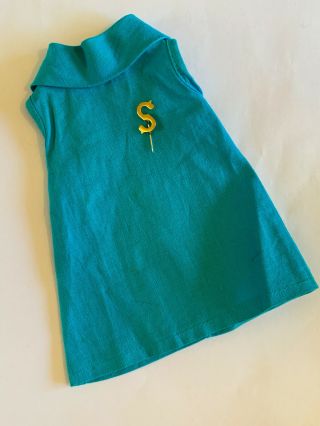 Turquoise Mini Dress With " S " For Furga Dolls Italian Alta Moda / Shiela