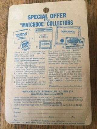 Matchbox Lesney 57 Wild Life Truck on Blister Card Vintage Diecast 2