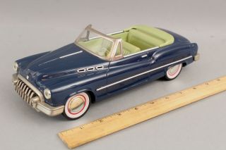 Vintage 50s Fifties,  Made In Japan Tin Friction 1950 Buick Convertible Toy Car