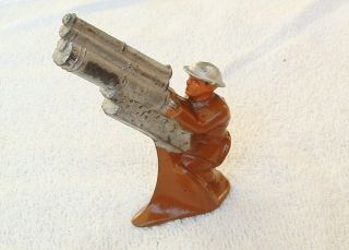 1930s 40s Barclay Manoil Army Soldier Anti Aircraft Artillery Shape