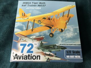 Aviation 72 Av7221004 1/72 Dh82a Tiger Moth Raf Trainer N6537