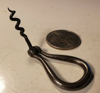 Antique Small Folding Bow Corkscrew.  Perfume Size