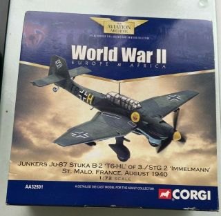 Corgi Aviation Archive.  Junkers Ju - 87 Stuka B2 T6 - Hl Immelmann