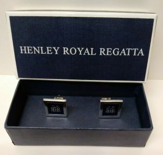 Vintage Henley Royal Regatta Silver & Enamel Cufflinks Mg