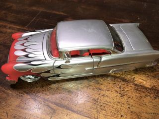 1955 Chevy Bel Air 1/24 Jada Model Kit Rare Built Dub City 2005 Silver & Red W11
