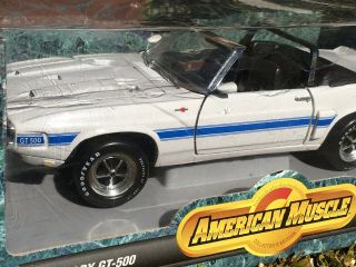1:18 1969 Ford Shelby Mustang Gt - 500 Convertible Rare White Ertl American Muscle