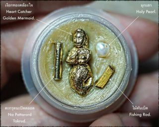 Thai Amulet Magnetic Wax Charming Mermaid Magnetic By Phra Arjarn O Love Real