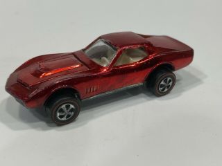 Hot Wheels Redline Custom Corvette Red Vgc Usa