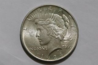 Usa Peace Dollar 1924 Silver B36 K2713