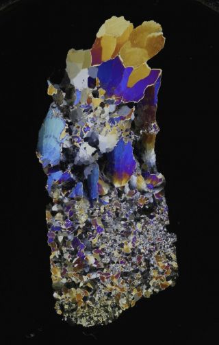 Scarce J.  D.  Moller Mineral Section Antique Microscope Slide Of Quartz