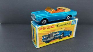 Lesney Matchbox Superfast - 69 Rolls Royce Silver Shadow With G Box
