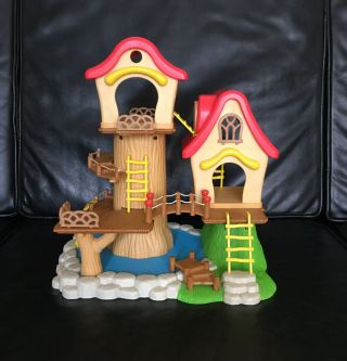Sylvanian Families Tomy Vintage Tree House Vgc Mostly Complete - Rare