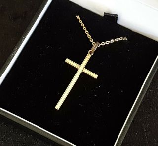 Gold Plate Vintage Art Deco Antique Crucifix Cross Pendant