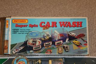 VTG 1981 Matchbox Car Spin Car Wash w/ BOX Lesney 100 Complete HTF 1980s 2