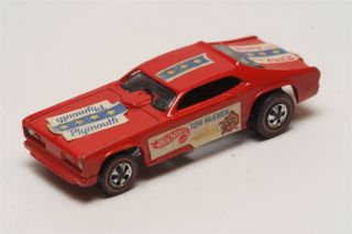 J04 Vintage Mattel Hot Wheels Redline 1970 Red Mongoose Funny Car Tom Mcewen