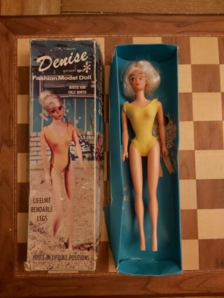 Very Rare Vintage 1960s (1964) Boxed Denise Fashion Model Doll By Davtex