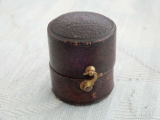 Rare Small Antique Leather Ring Box " Bell Brothers,  Doncaster ",  Estate Find 6