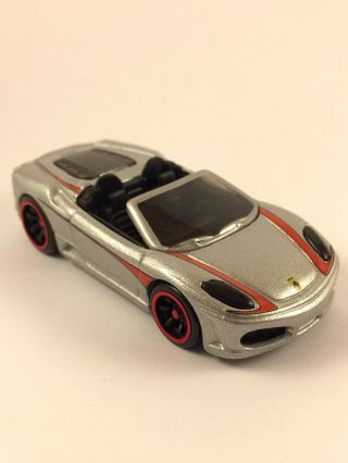 Hot Wheels Ferrari Racer F430 Spider Silver Die - Cast 1/64 Scale Loose