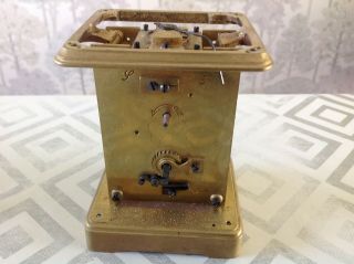 Antique French Carriage Clock Movement & Case Parts Ex Clockmakers Spares R2