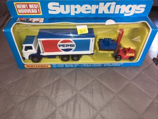 1979 Matchbox Kings Pepsi Delivery Truck And Fork Lift K - 40