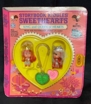 Vintage 1968 Mattel Liddle Kiddles Storybook Sweethearts King & Queen Of Hearts