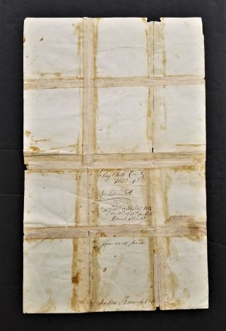 1814 antique HAND DRAWN PLAT MAP west manheim schuylkill pa land draft 2