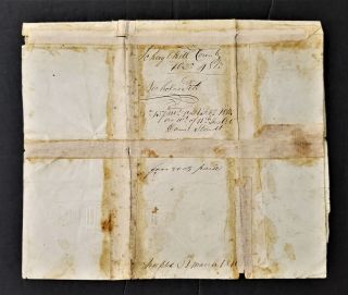 1814 antique HAND DRAWN PLAT MAP west manheim schuylkill pa land draft 3