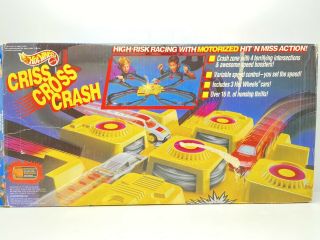 Vintage Hot Wheels Criss Cross Crash Car Launcher Track Play Set 1992 Box