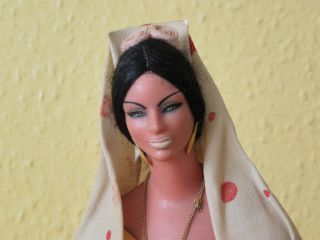 Vintage Marin Chiclana Spanish Lady sitting Costume Doll.  Measurements are 44cm 3