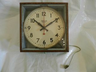 Vintage Retro Smiths Ind Clock Co Electric Wall Clock
