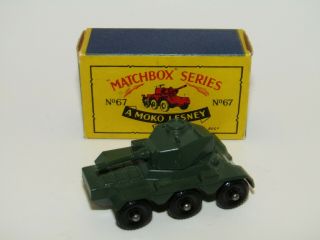 Matchbox Moko Lesney No 67a Saladin Armoured Car Mib D Box
