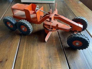 Vintage Nylint Orange Road Grader Toy - See Pictures