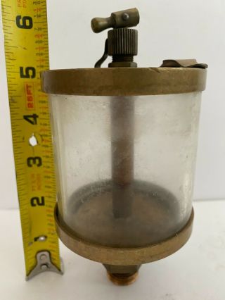 Antique Essex Brass Oiler Hit Miss Engine Drip Oil Lubricator 1/2 Inch Thread