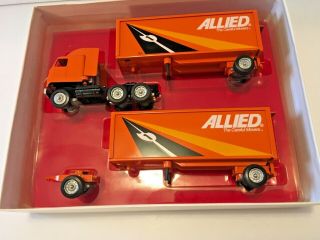 Allied Van Lines Doubles ‘97 Winross 1/64th Scale Model Tractor Trailers
