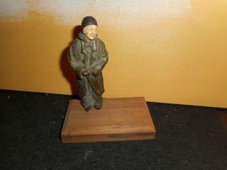 Antique Bronze Figure With Very Detailed Carved Face