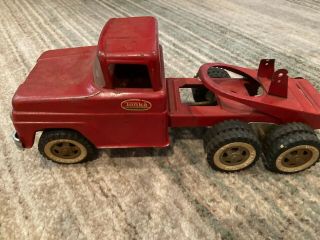 VINTAGE RED AND WHITE TONKA (MOUND MINN) CEMENT MIXER FRAME ONLY 2
