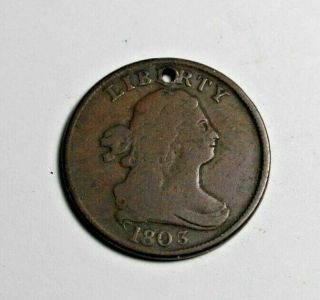 1803 Half Cent Holed