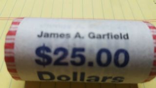 2011 18th James A.  Garfield 1$coin - Roll - 25$