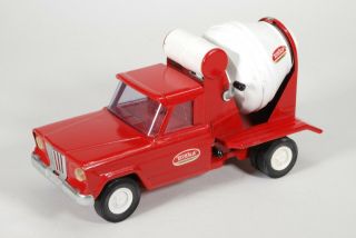 Vintage Tonka Jeep Cement Mixer Truck 52110 Metal Toy Tilting Bed Barrel Turns