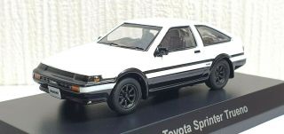 1/64 Kyosho 1986 Toyota Sprinter Trueno Ae86 White Diecast Car Model Initial D