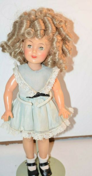Vintage 1950s 12 " Ideal Shirley Temple Doll Blue Dress Shoes Socks