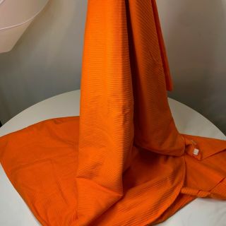 vintage bedspread coverlet orange ribbed size full fashion manor no iron usa 2