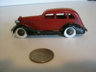 Vintage Tootsietoy 4 - Inch Lasalle.  Tires.  Repainted Red And Black.