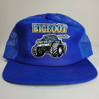 Vintage 1980s Big Foot 4x4x4 Monster Truck Trucker Hat Snapback Cap Made In Usa